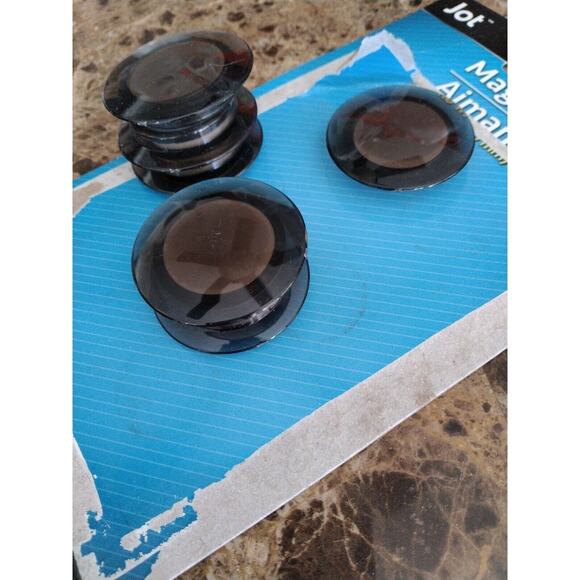 6 pack Magnets Hobby Strong Disc Kitchen, Crafts, Utility Use BLACK Brand New - Picture 2 of 6